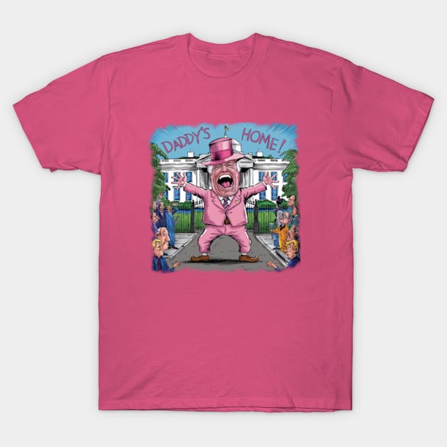 Trump Pink Daddys Home 2024 T-Shirt by YASSIN DESIGNER